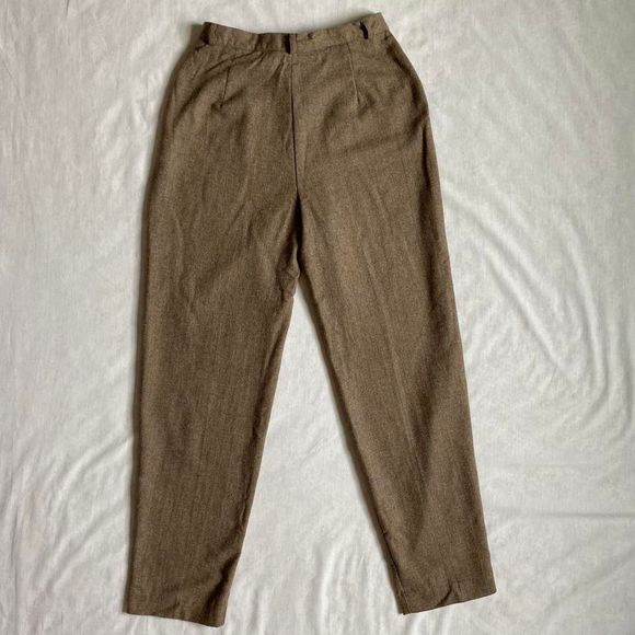 Vintage brown wool blend trousers - Picture 2 of 4